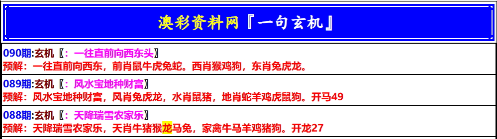 090期澳门一句玄机[图]